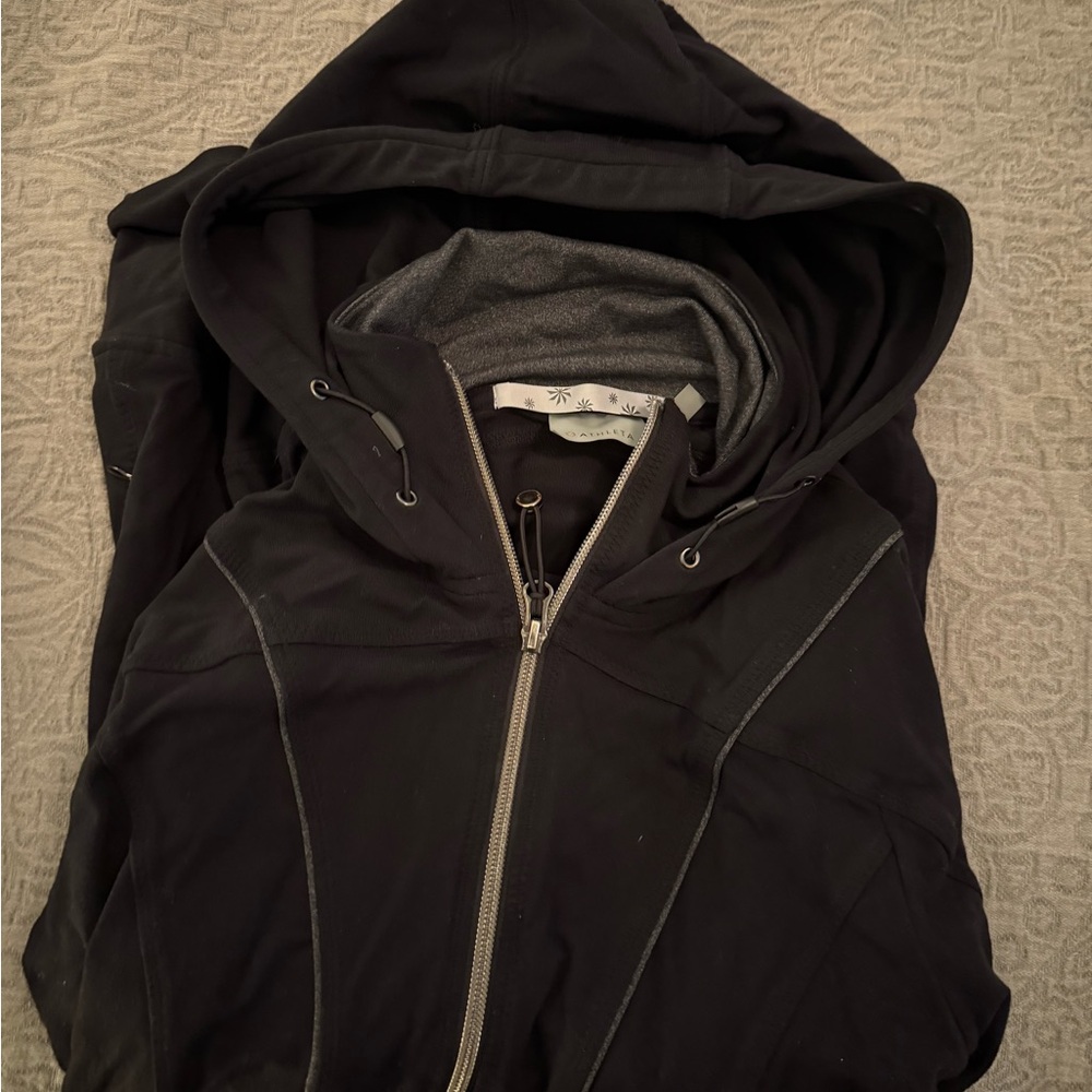 Athleta Black Hooded Ski Jacket